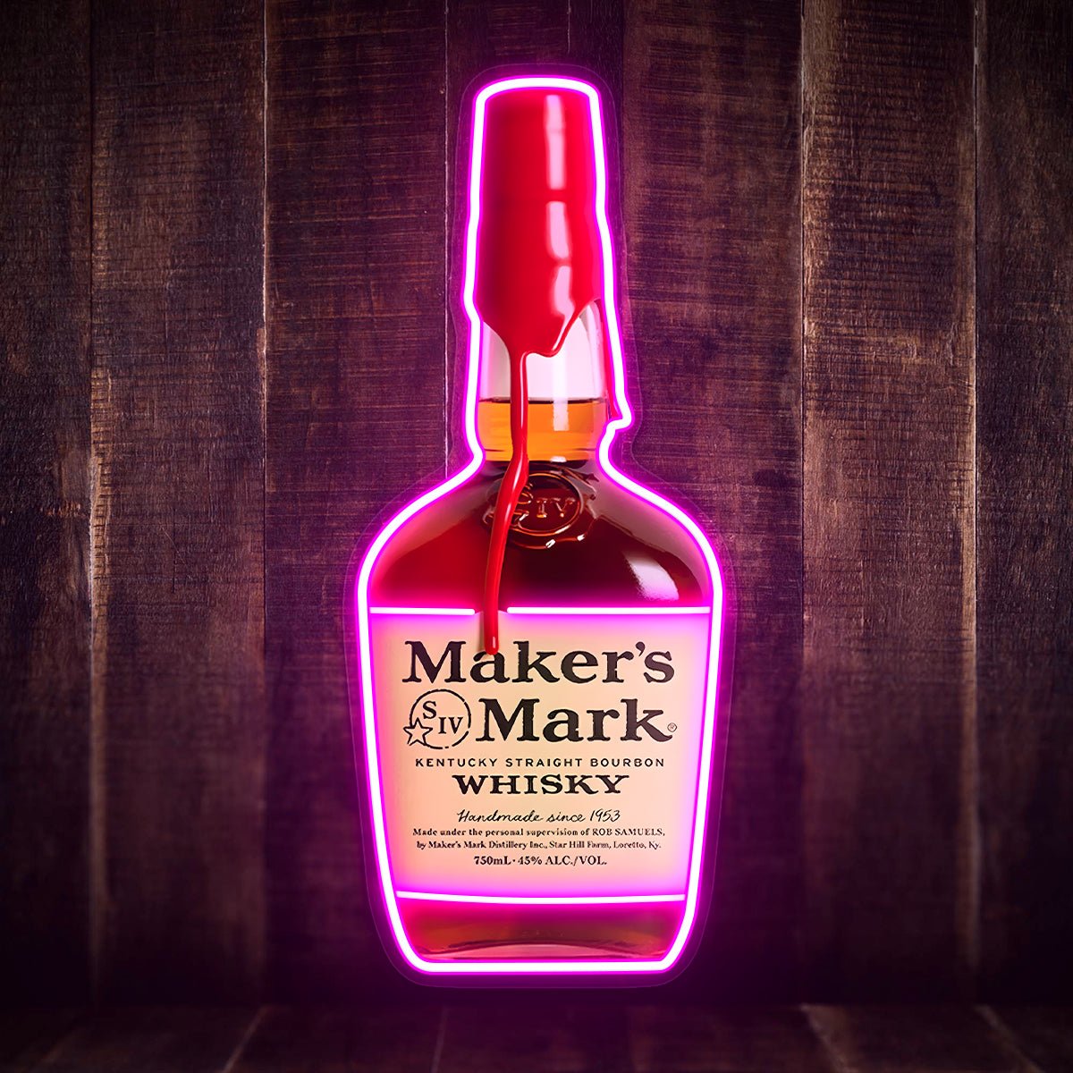 Bourbon Whiskey USB LED Neon Sign Bar Decor Man Cave Home Wall Art