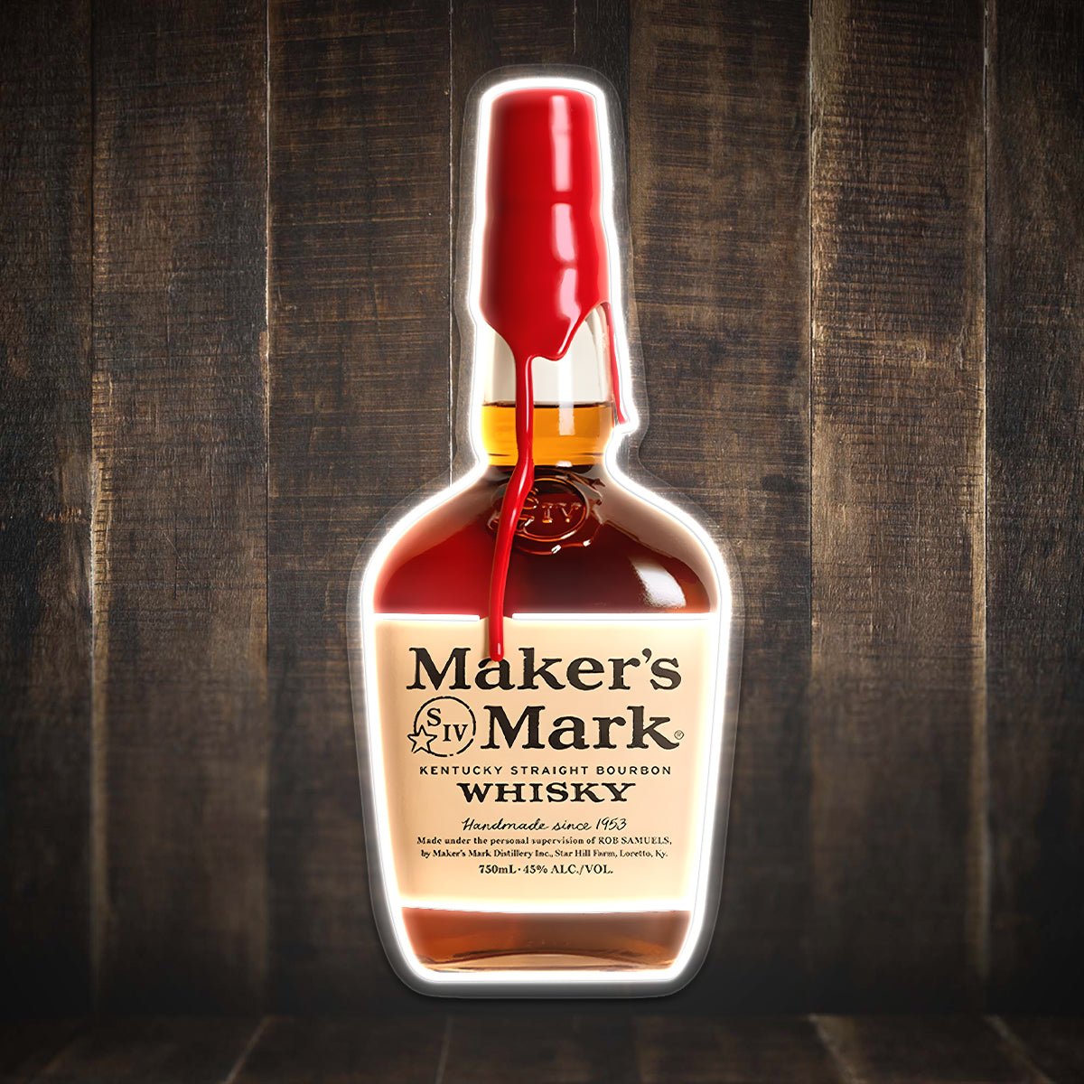 Bourbon Whiskey USB LED Neon Sign Bar Decor Man Cave Home Wall Art