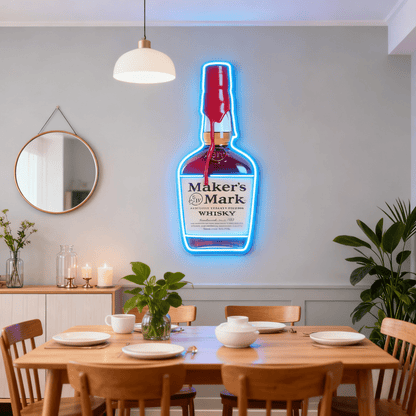 Bourbon Whiskey USB LED Neon Sign Bar Decor Man Cave Home Wall Art