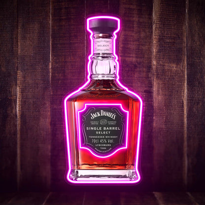 Bourbon Whiskey USB LED Neon Sign Bar Decor Man Cave Home Wall Art