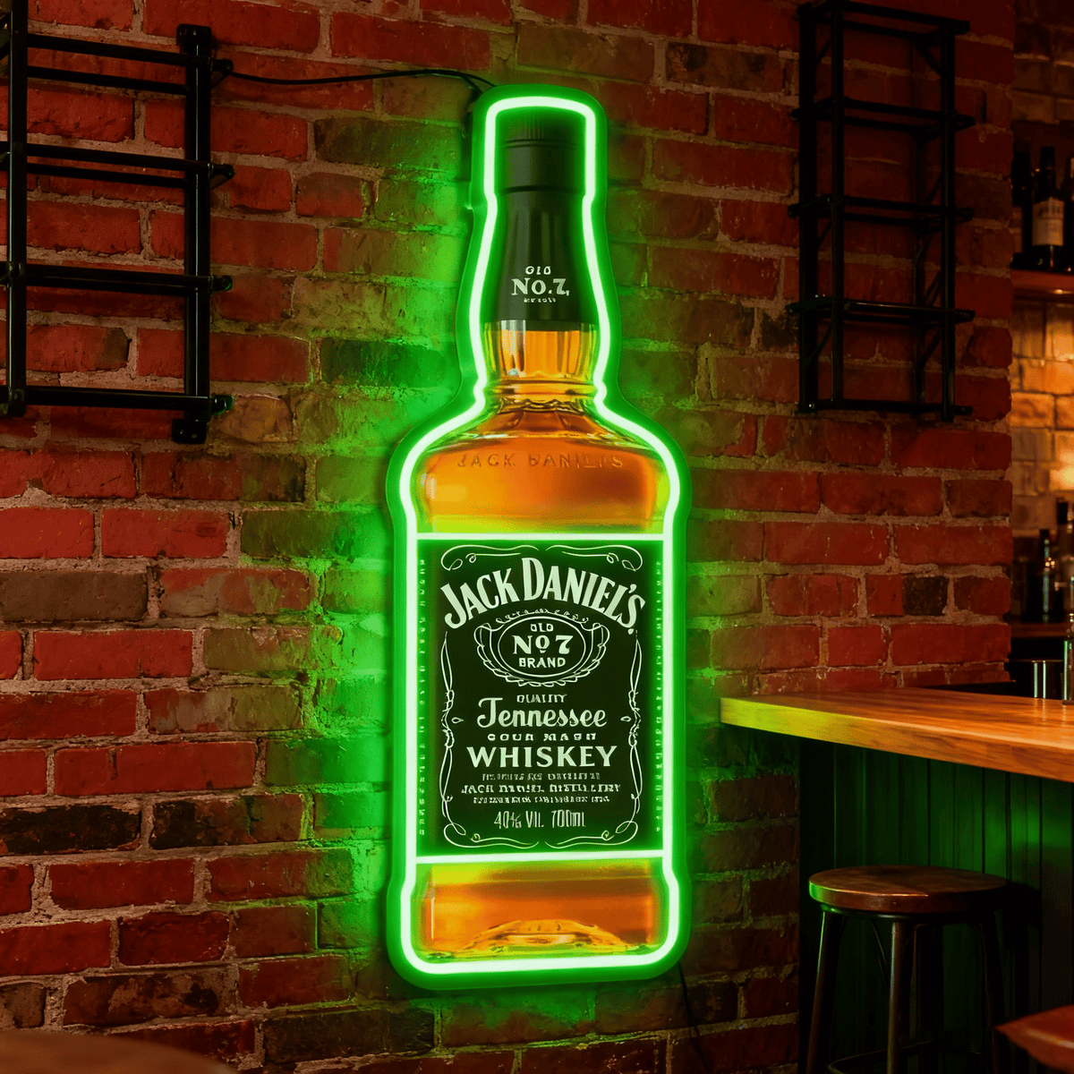 Bourbon Whiskey USB LED Neon Sign Bar Decor Man Cave Home Wall Art