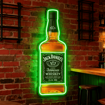 Bourbon Whiskey USB LED Neon Sign Bar Decor Man Cave Home Wall Art