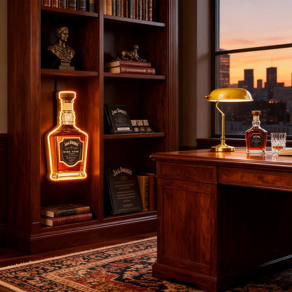 Bourbon Whiskey USB LED Neon Sign Bar Decor Man Cave Home Wall Art