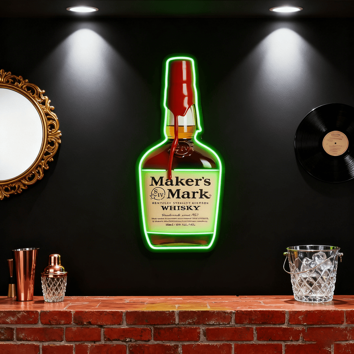 Bourbon Whiskey USB LED Neon Sign Bar Decor Man Cave Home Wall Art