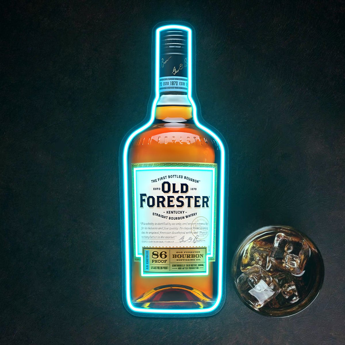 Bourbon Whiskey USB LED Neon Sign Bar Decor Man Cave Home Wall Art