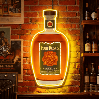 Bourbon Whiskey USB LED Neon Sign Bar Decor Man Cave Home Wall Art
