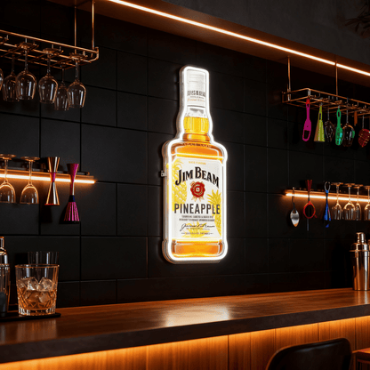 Bourbon Whiskey USB LED Neon Sign Bar Decor Man Cave Home Wall Art
