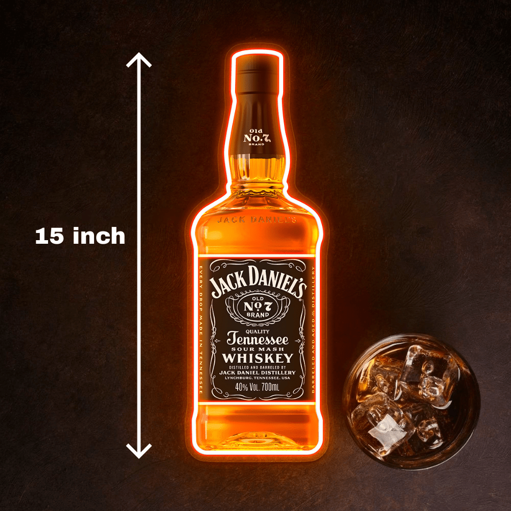 Bourbon Whiskey USB LED Neon Sign Bar Decor Man Cave Home Wall Art