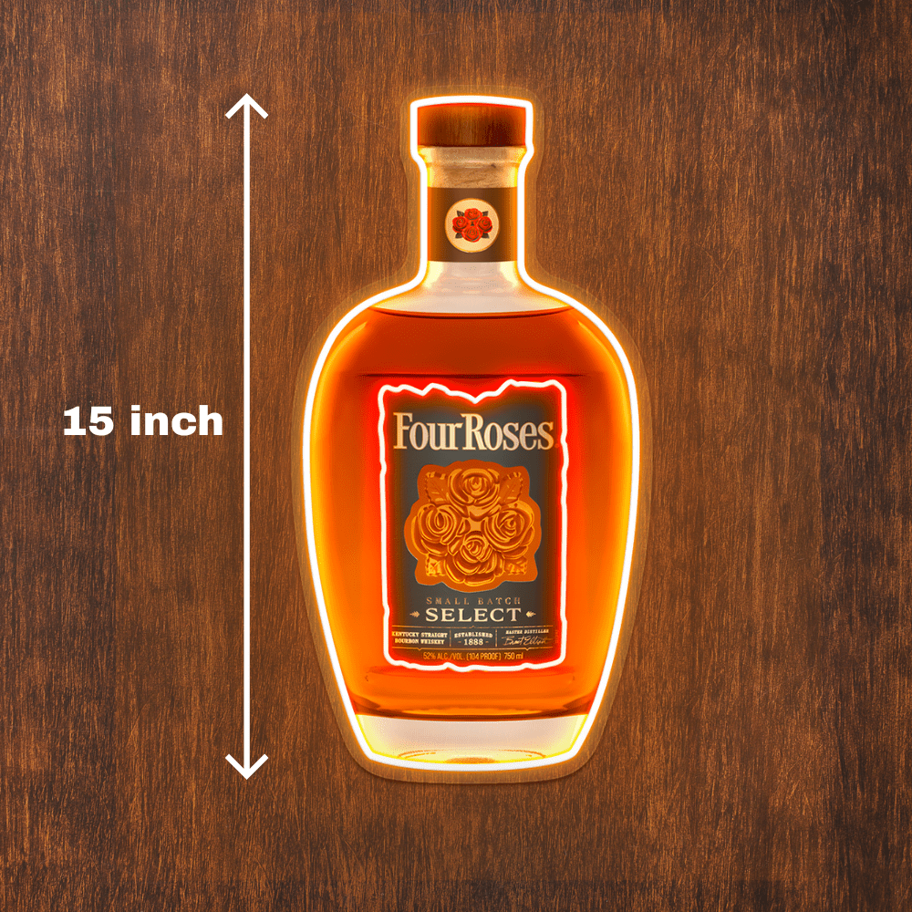 Bourbon Whiskey USB LED Neon Sign Bar Decor Man Cave Home Wall Art