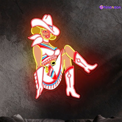 Cowboy and Cowgirl Led Neon Signs | Western Retro LED Wall Art for Bar & Lounge