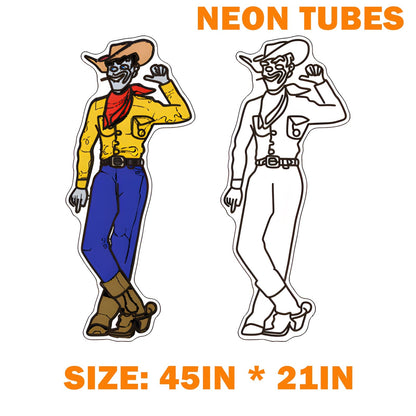 Cowboy and Cowgirl Led Neon Signs | Western Retro LED Wall Art for Bar & Lounge