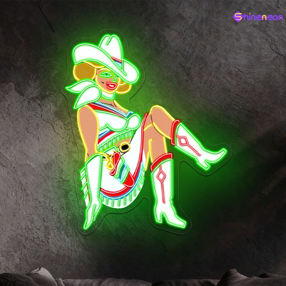 Cowboy and Cowgirl Led Neon Signs | Western Retro LED Wall Art for Bar & Lounge
