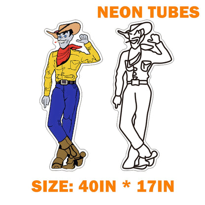 Cowboy and Cowgirl Led Neon Signs | Western Retro LED Wall Art for Bar & Lounge