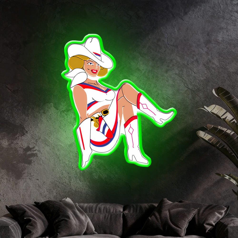Cowboy and Cowgirl Led Neon Signs | Western Retro LED Wall Art for Bar & Lounge