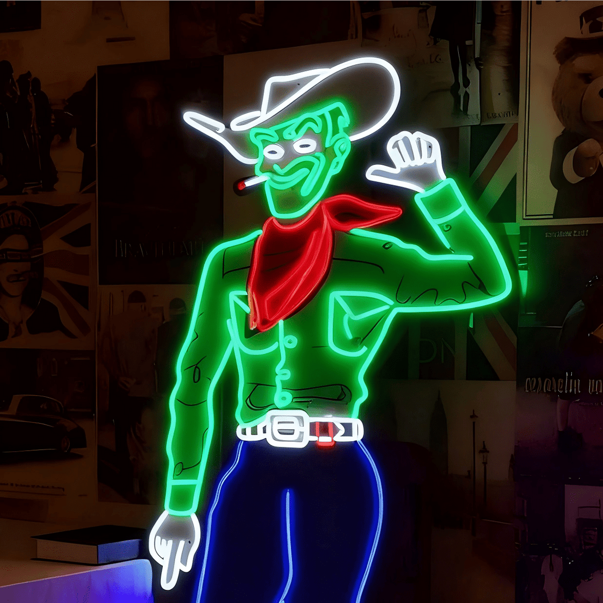 Cowboy and Cowgirl Led Neon Signs | Western Retro LED Wall Art for Bar & Lounge