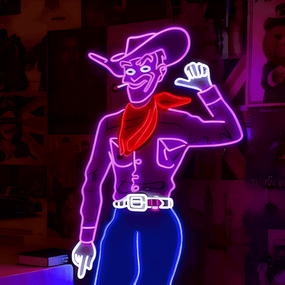 Cowboy and Cowgirl Led Neon Signs | Western Retro LED Wall Art for Bar & Lounge