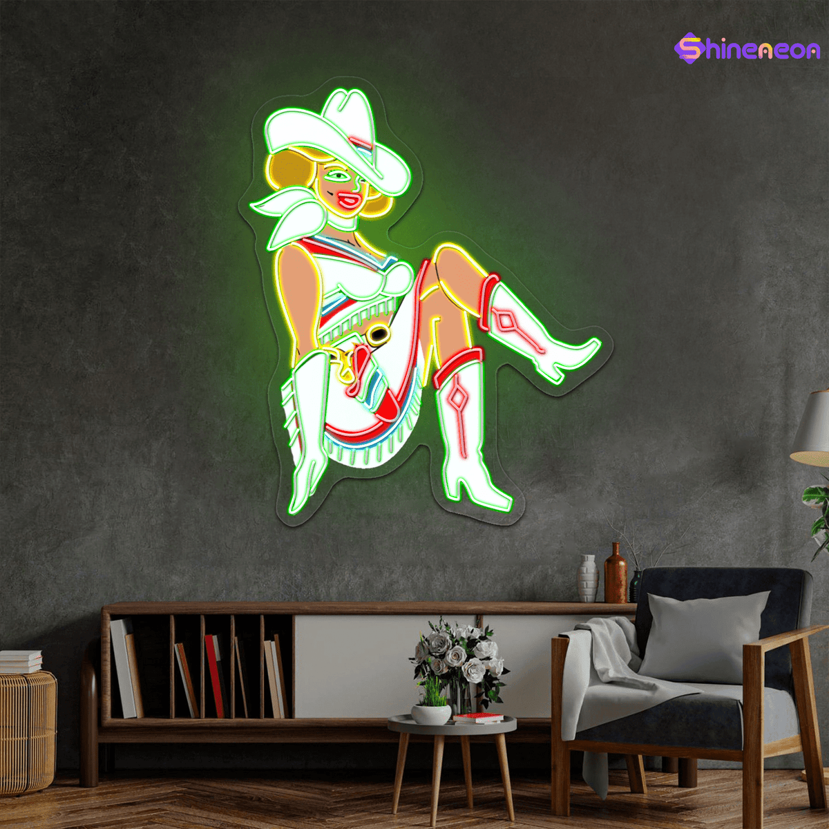 Cowboy and Cowgirl Led Neon Signs | Western Retro LED Wall Art for Bar & Lounge
