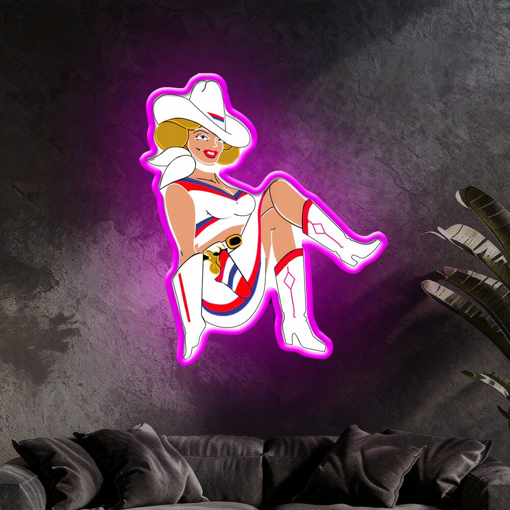 Cowboy and Cowgirl Led Neon Signs | Western Retro LED Wall Art for Bar & Lounge