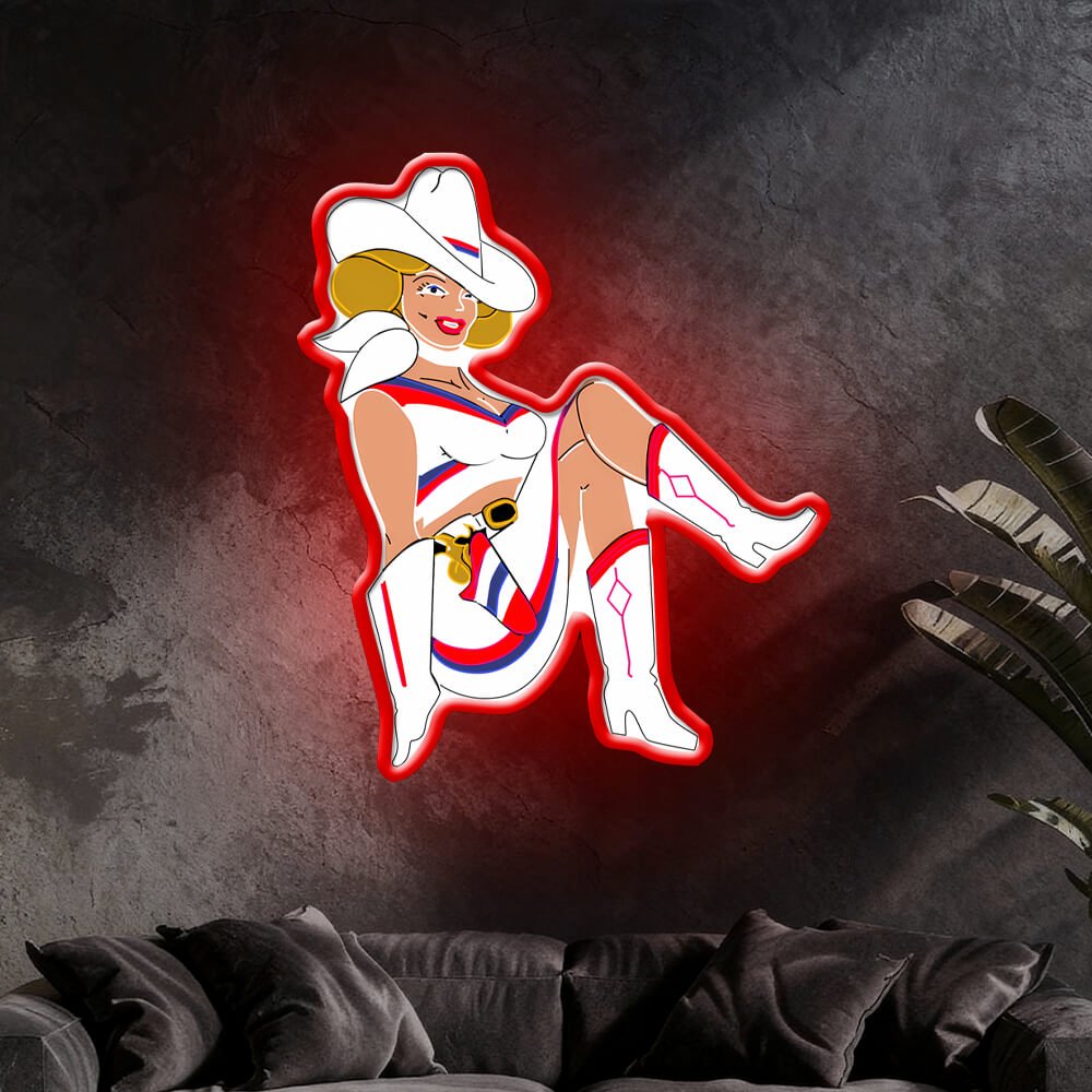 Cowboy and Cowgirl Led Neon Signs | Western Retro LED Wall Art for Bar & Lounge
