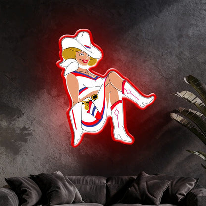 Cowboy and Cowgirl Led Neon Signs | Western Retro LED Wall Art for Bar & Lounge