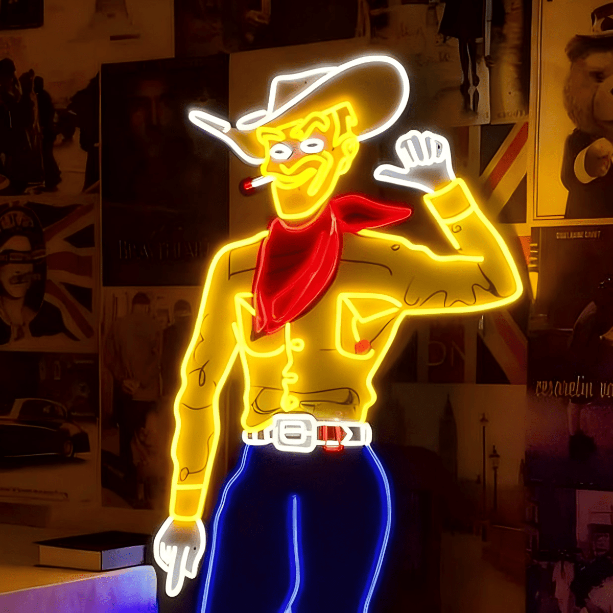 Cowboy and Cowgirl Led Neon Signs | Western Retro LED Wall Art for Bar & Lounge