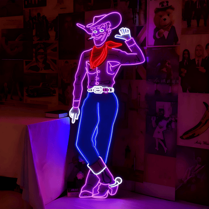 Cowboy and Cowgirl Led Neon Signs | Western Retro LED Wall Art for Bar & Lounge