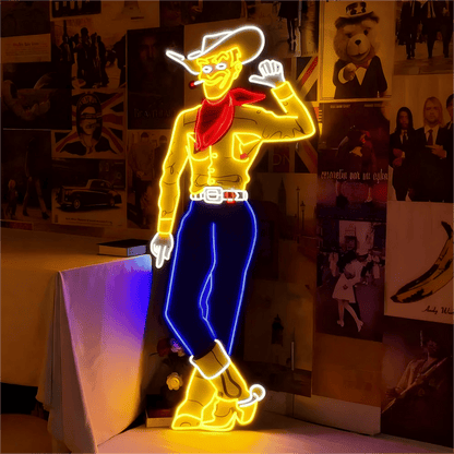 Cowboy and Cowgirl Led Neon Signs | Western Retro LED Wall Art for Bar & Lounge