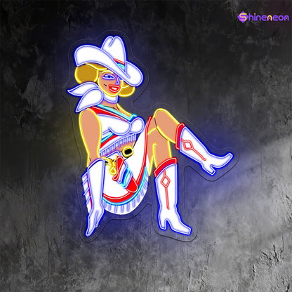 Cowboy and Cowgirl Led Neon Signs | Western Retro LED Wall Art for Bar & Lounge