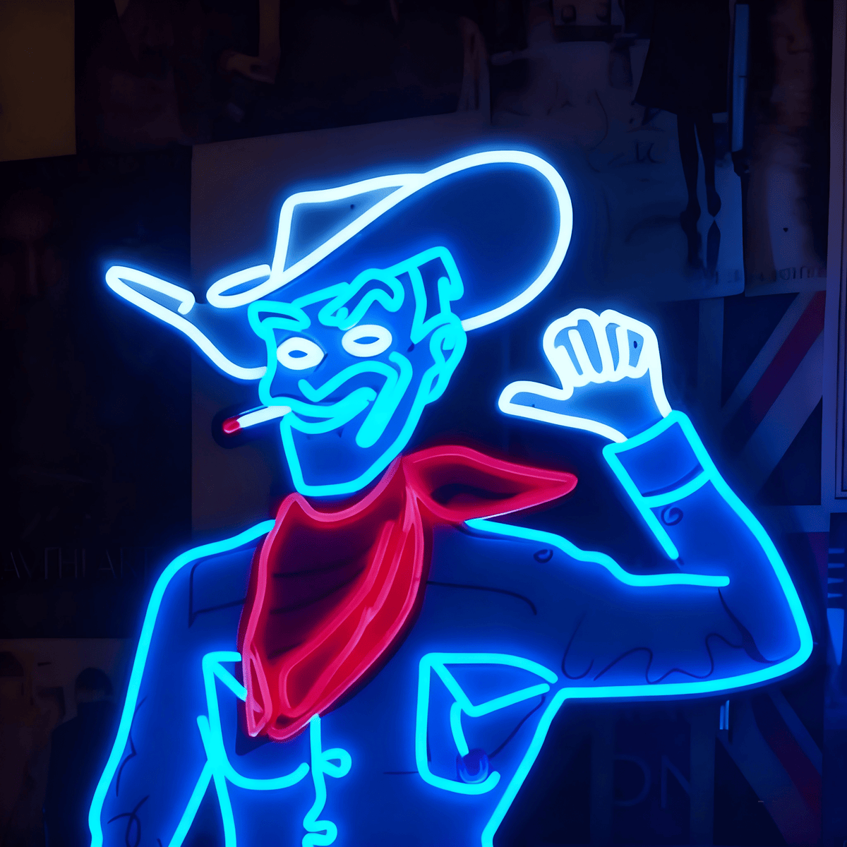 Cowboy and Cowgirl Led Neon Signs | Western Retro LED Wall Art for Bar & Lounge