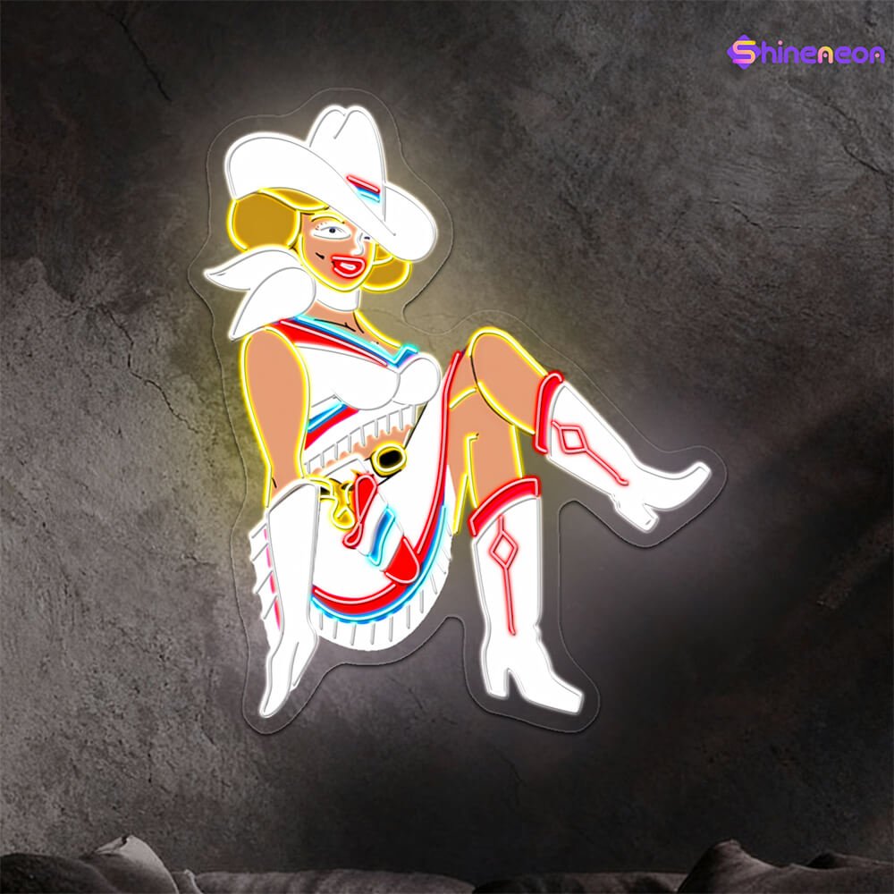 Cowboy and Cowgirl Led Neon Signs | Western Retro LED Wall Art for Bar & Lounge