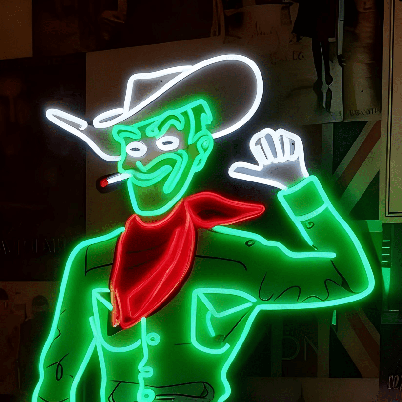 Cowboy and Cowgirl Led Neon Signs | Western Retro LED Wall Art for Bar & Lounge