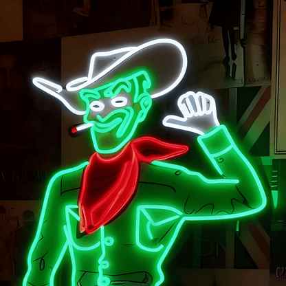 Cowboy and Cowgirl Led Neon Signs | Western Retro LED Wall Art for Bar & Lounge