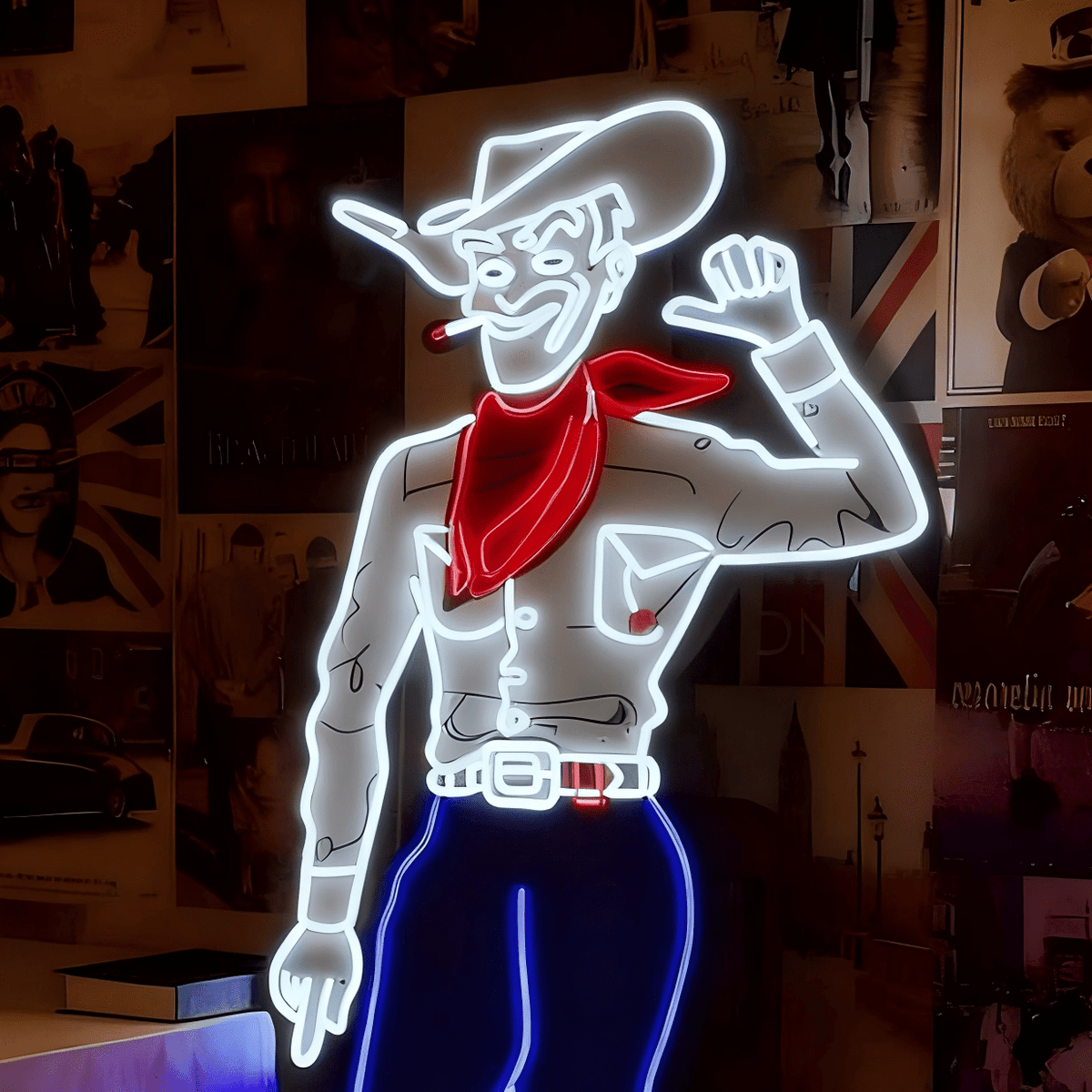 Cowboy and Cowgirl Led Neon Signs | Western Retro LED Wall Art for Bar & Lounge