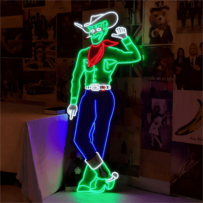 Cowboy and Cowgirl Led Neon Signs | Western Retro LED Wall Art for Bar & Lounge