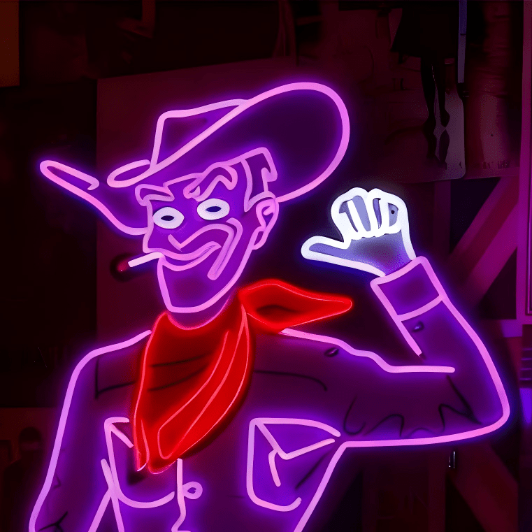 Cowboy and Cowgirl Led Neon Signs | Western Retro LED Wall Art for Bar & Lounge