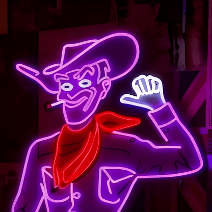 Cowboy and Cowgirl Led Neon Signs | Western Retro LED Wall Art for Bar & Lounge