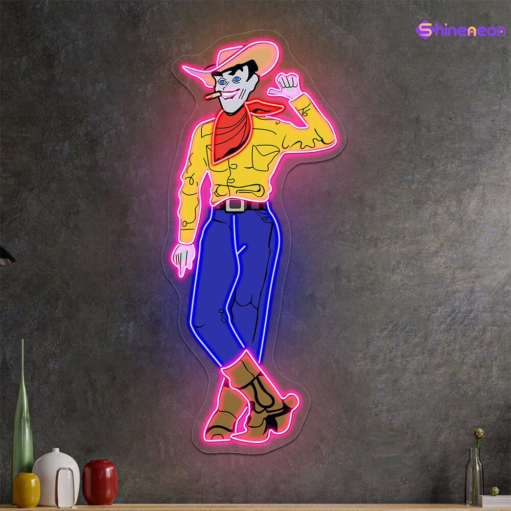 Cowboy and Cowgirl Led Neon Signs | Western Retro LED Wall Art for Bar & Lounge
