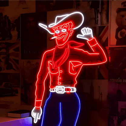 Cowboy and Cowgirl Led Neon Signs | Western Retro LED Wall Art for Bar & Lounge