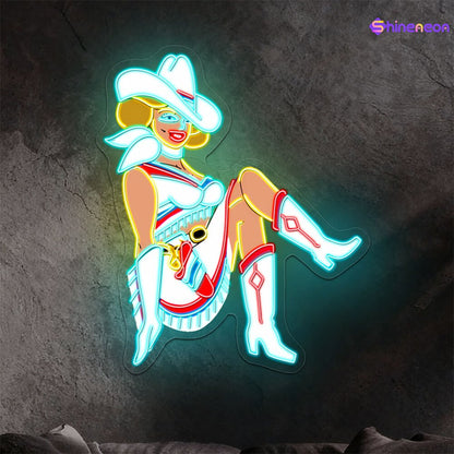 Cowboy and Cowgirl Led Neon Signs | Western Retro LED Wall Art for Bar & Lounge