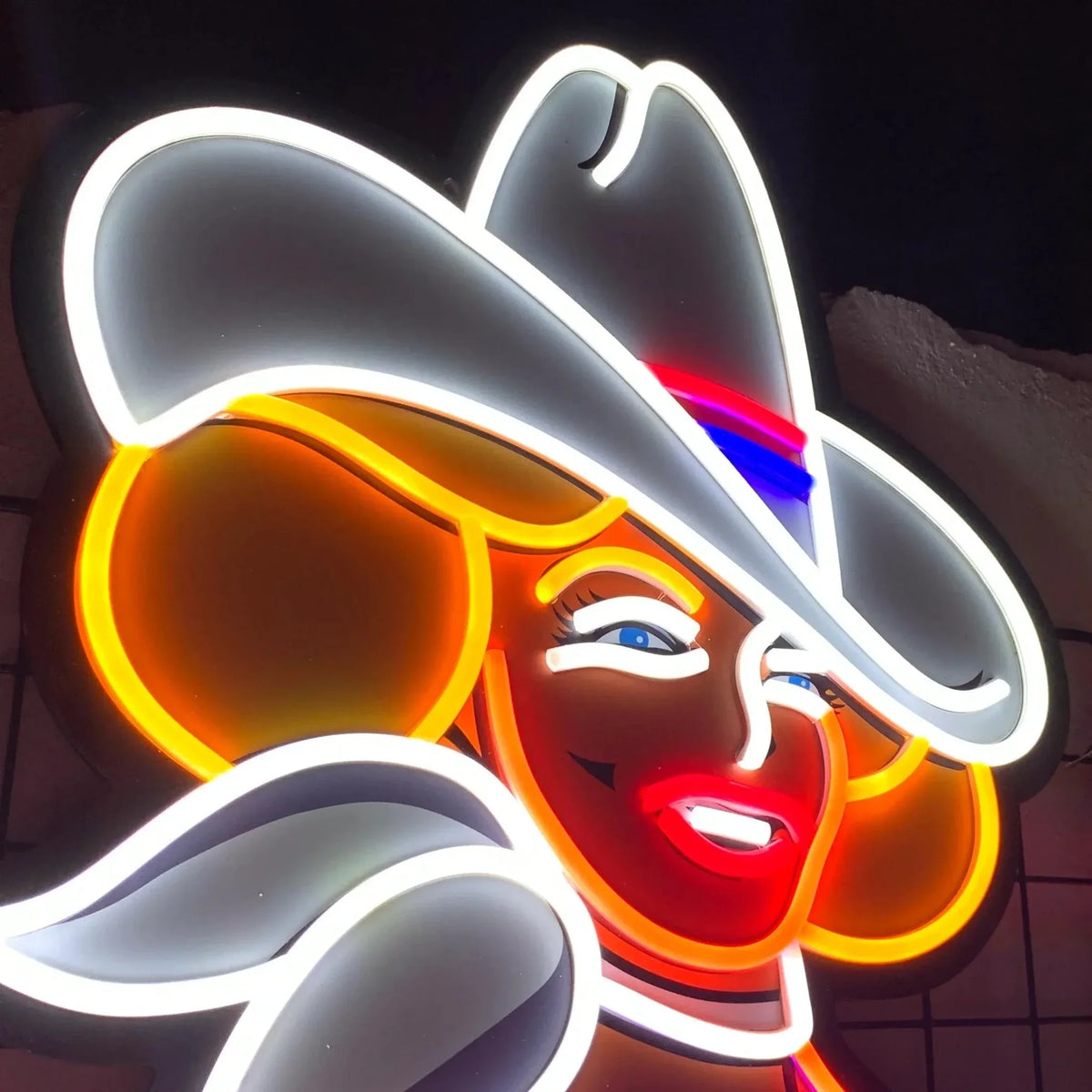 Cowboy and Cowgirl Led Neon Signs | Western Retro LED Wall Art for Bar & Lounge