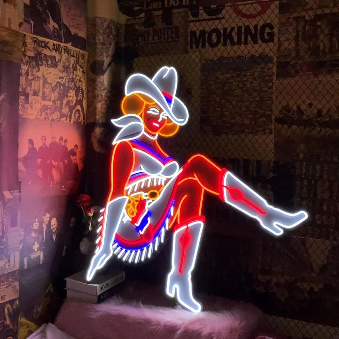 Cowboy and Cowgirl Led Neon Signs | Western Retro LED Wall Art for Bar & Lounge