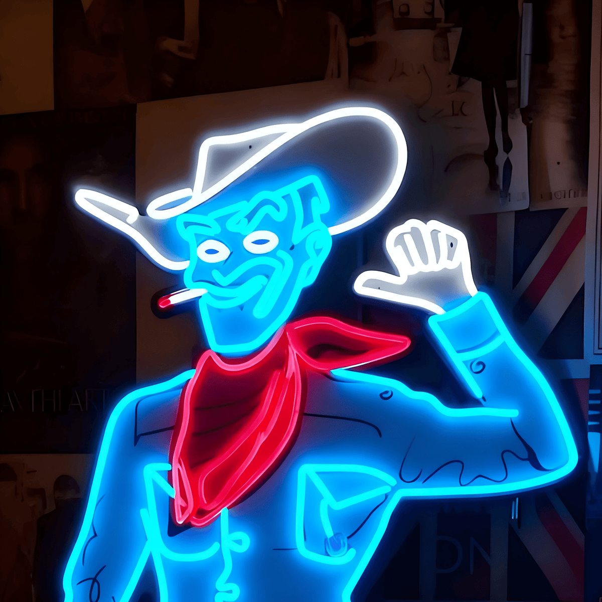 Cowboy and Cowgirl Led Neon Signs | Western Retro LED Wall Art for Bar & Lounge