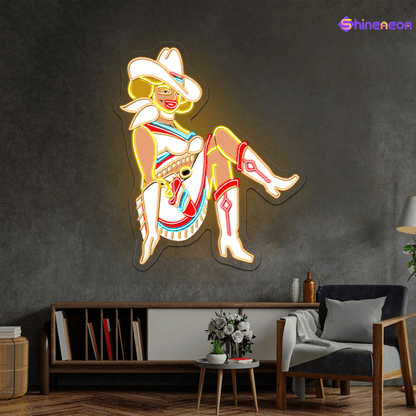Cowboy and Cowgirl Led Neon Signs | Western Retro LED Wall Art for Bar & Lounge