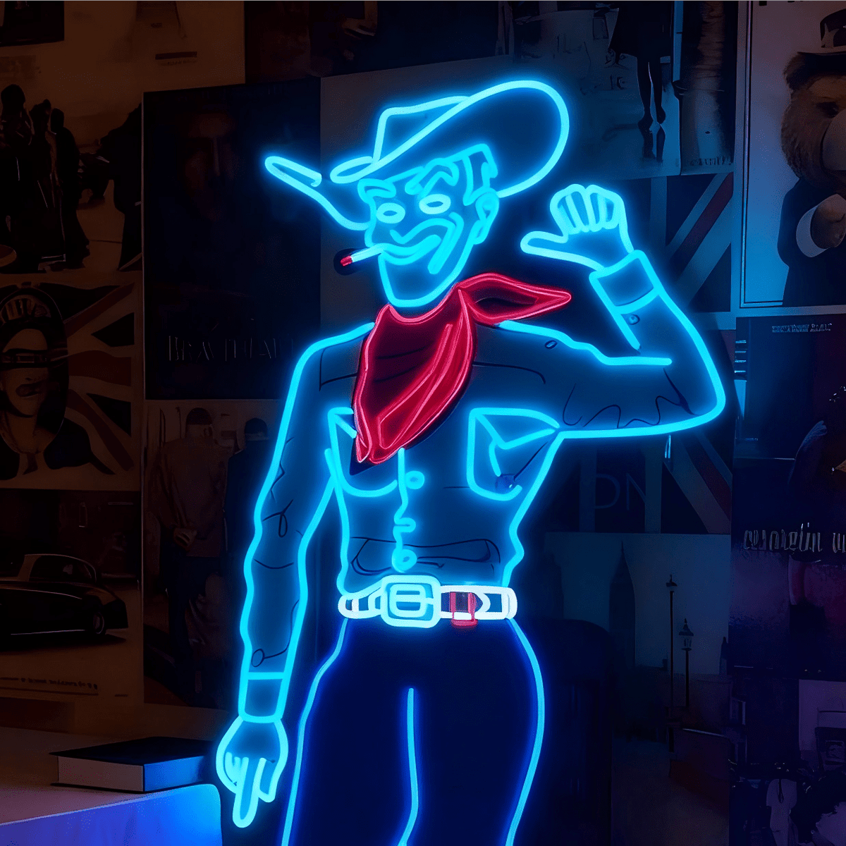 Cowboy and Cowgirl Led Neon Signs | Western Retro LED Wall Art for Bar & Lounge