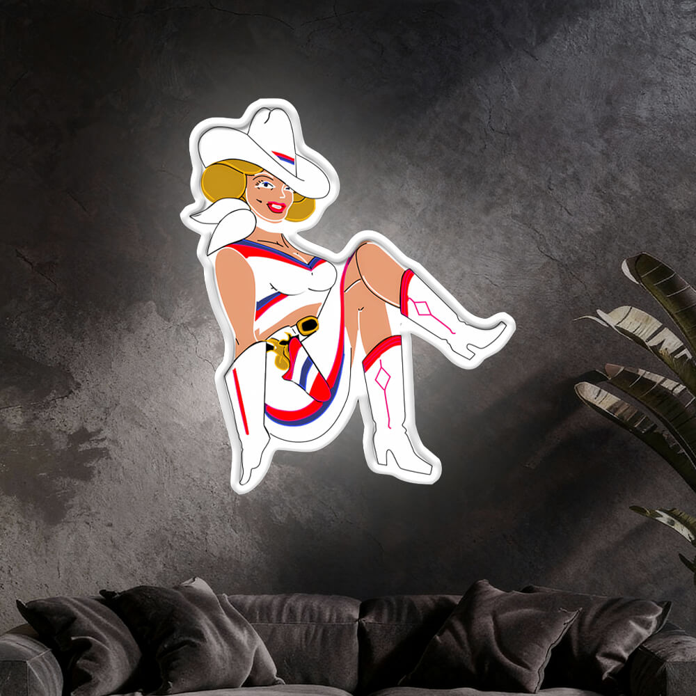 Cowboy and Cowgirl Led Neon Signs | Western Retro LED Wall Art for Bar & Lounge