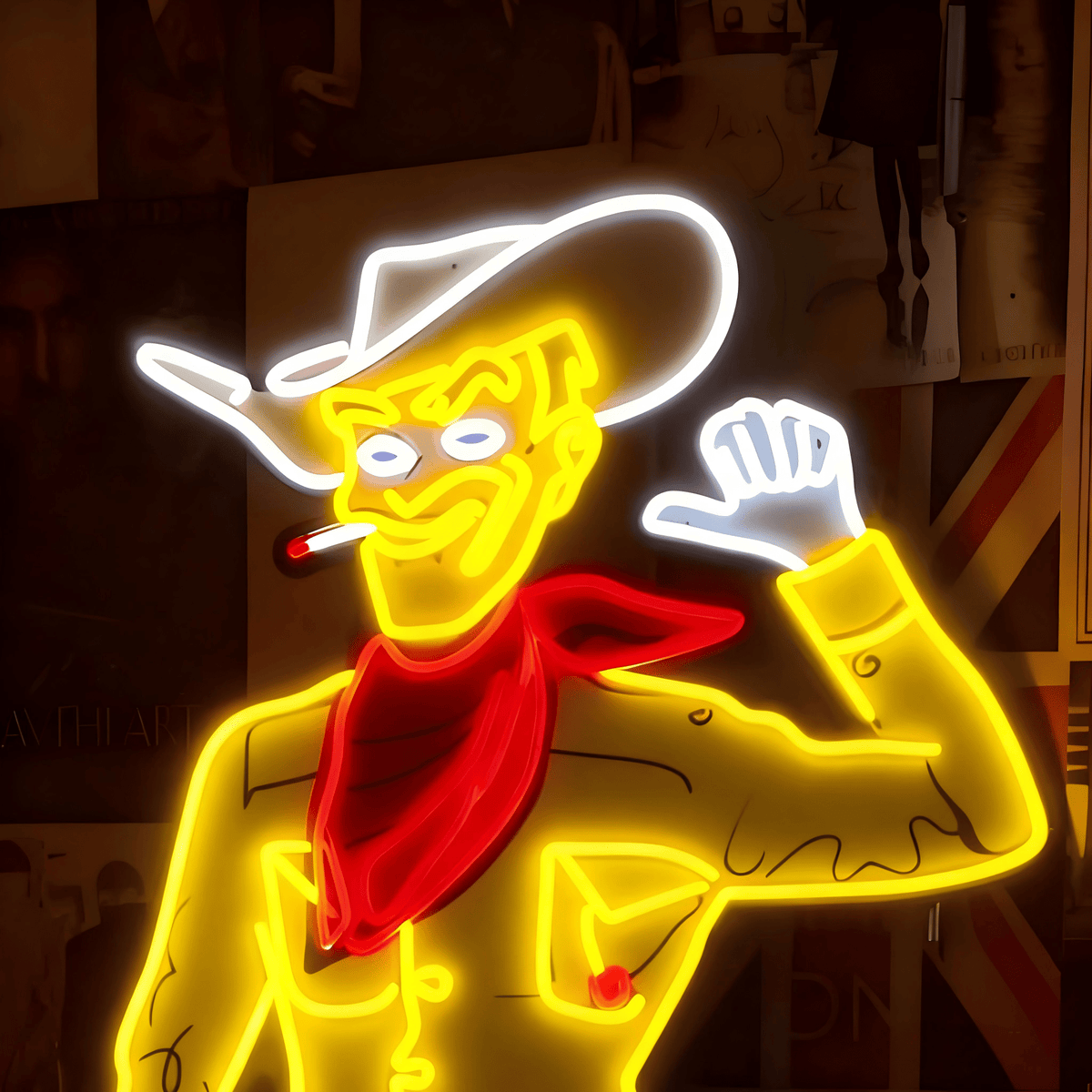Cowboy and Cowgirl Led Neon Signs | Western Retro LED Wall Art for Bar & Lounge