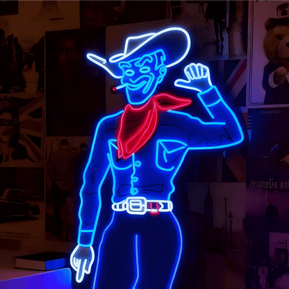 Cowboy and Cowgirl Led Neon Signs | Western Retro LED Wall Art for Bar & Lounge