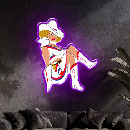 Cowboy and Cowgirl Led Neon Signs | Western Retro LED Wall Art for Bar & Lounge