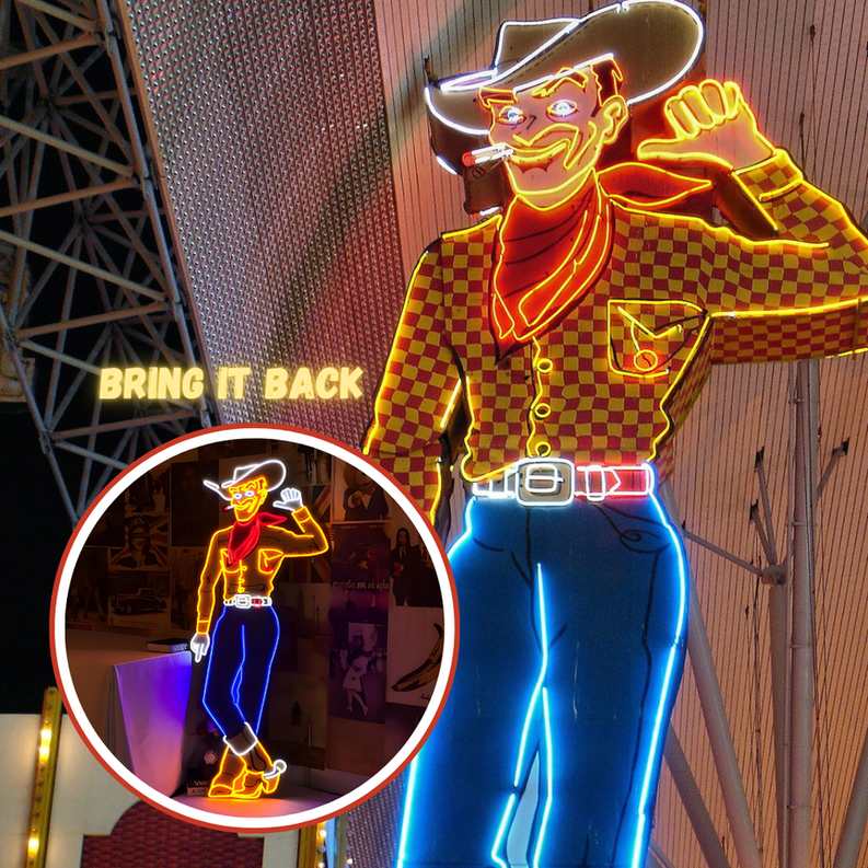 Cowboy and Cowgirl Led Neon Signs | Western Retro LED Wall Art for Bar & Lounge