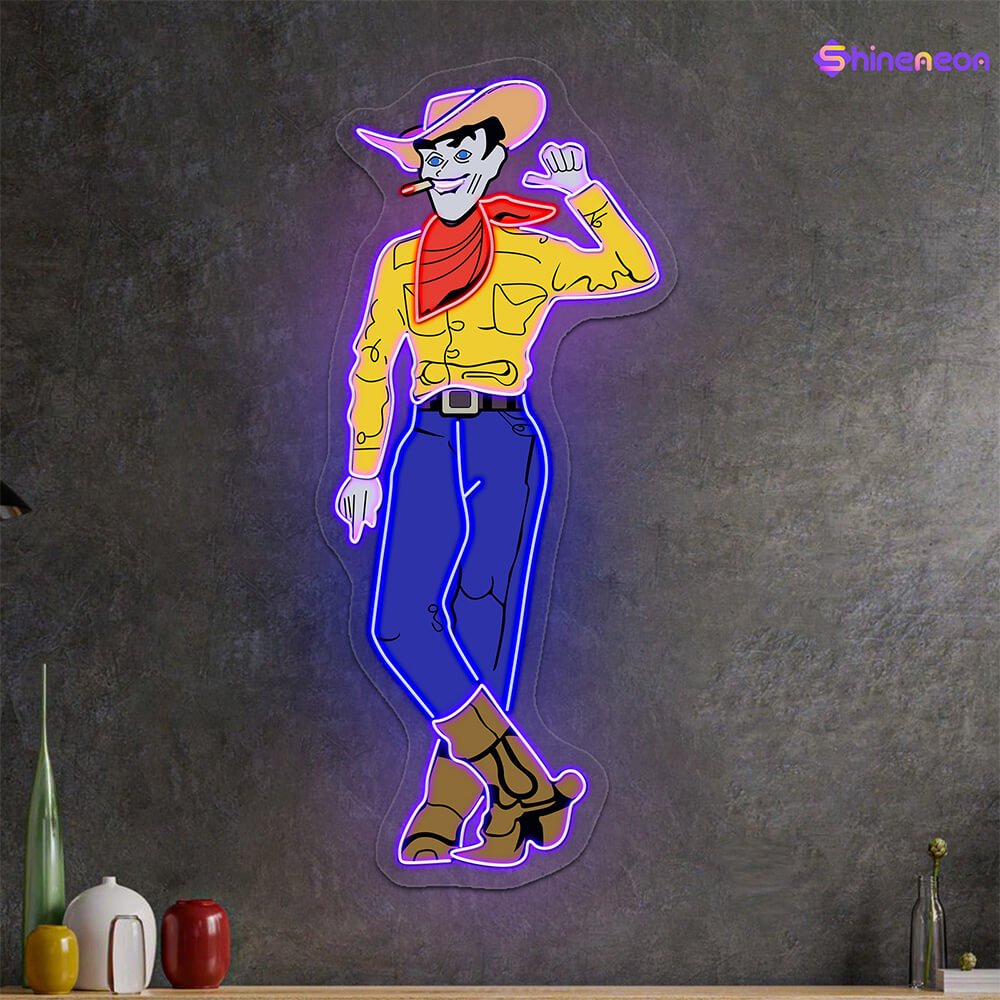 Cowboy and Cowgirl Led Neon Signs | Western Retro LED Wall Art for Bar & Lounge